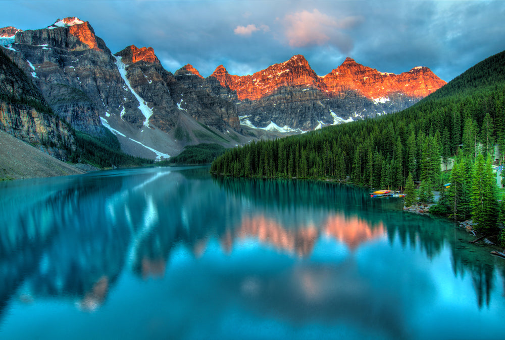 Fototapete Nr. 3289 - Sonnenaufgang am Moraine Lake, Kanada