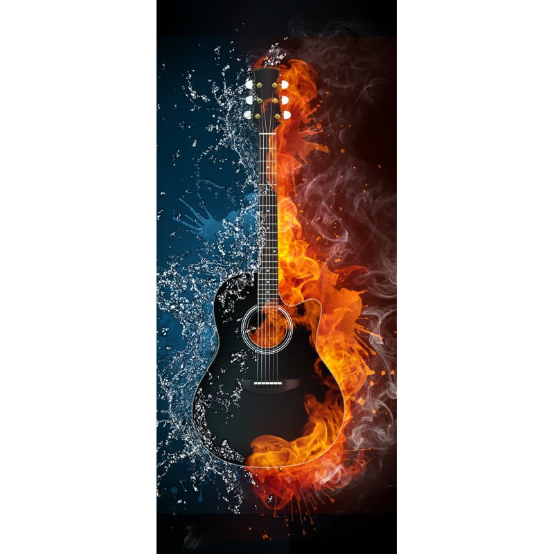 Türtapete Nr. 3522 - Burning guitar