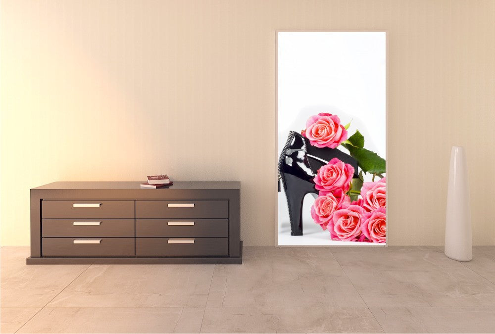 Türtapete Nr. 3630 - High Heels & Roses