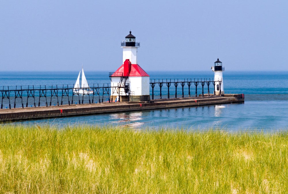 Fototapete Nr. 3644 - Leuchtturm Lake Michigan