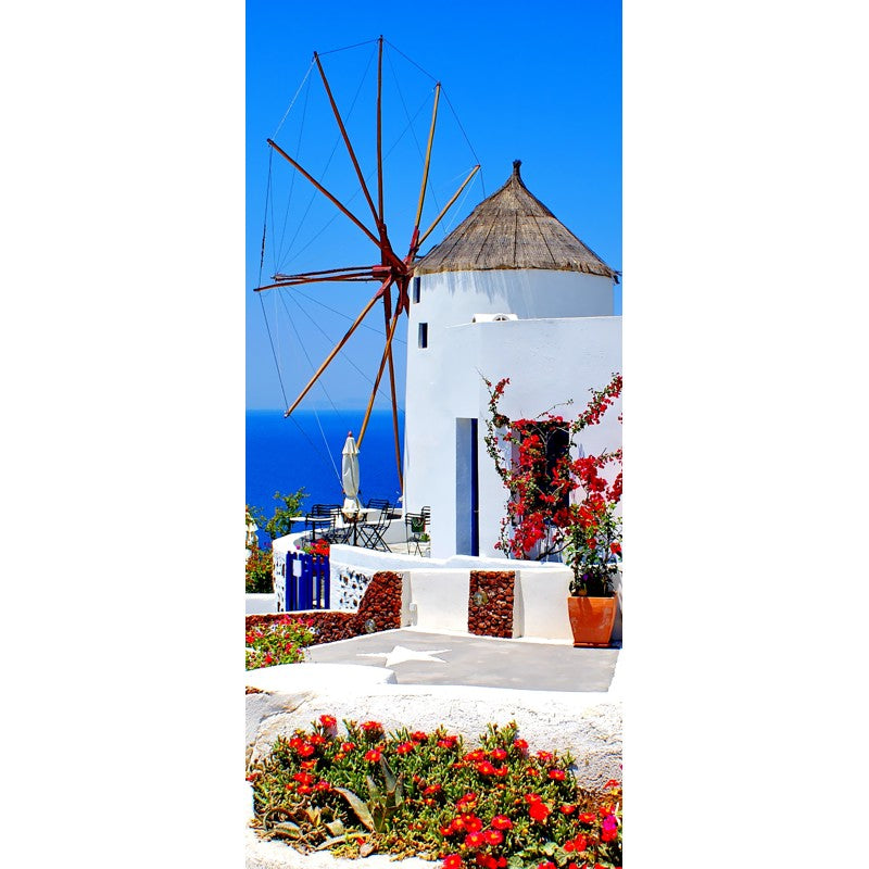 Türtapete Nr. 3687 - Santorini windmill