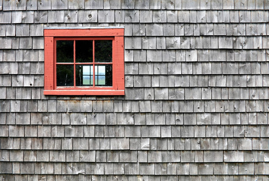 Fototapete Nr. 3810 - Holzschindelwand mit Fenster